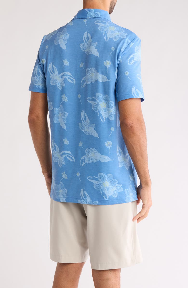 TravisMathew Tunnels Beach Floral Golf Polo, Alternate, color, Quiet Harbor