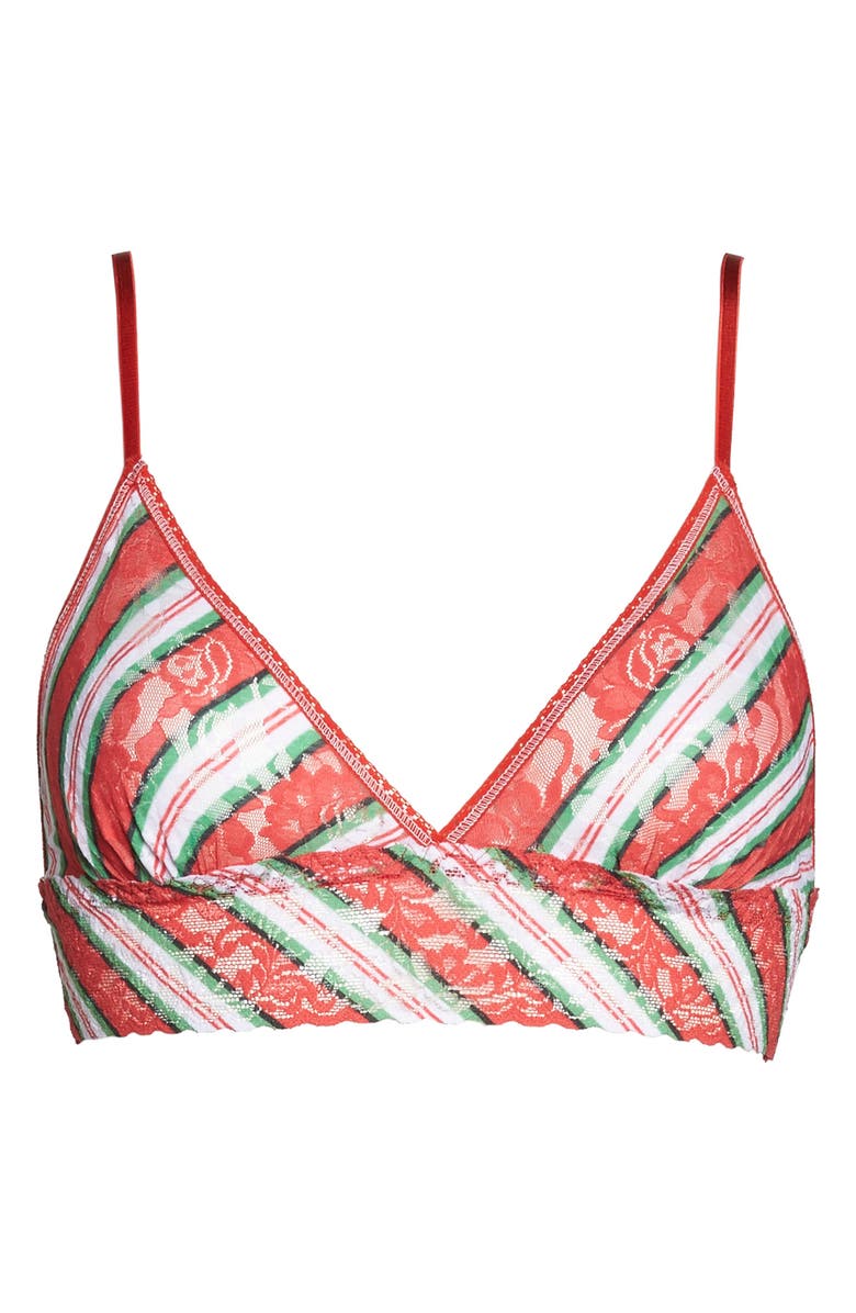 Hanky Panky It's A Wrap Triangle Bralette, Alternate, color, Red Multi