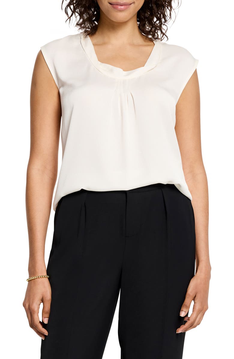 NIC+ZOE Sleeveless Chiffon Top, Main, color, Classic Cream