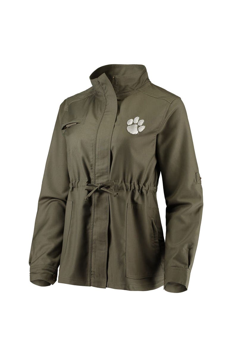 BOXERCRAFT Women's Olive Clemson Tigers Sierra Surplus Full-Zip Jacket, Alternate, color, 