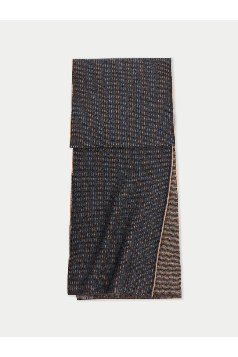 Waffle Knit Cashmere Scarf, Main, color, charcoal