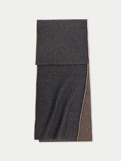 Gobi Cashmere Waffle Knit Cashmere Scarf In Gray