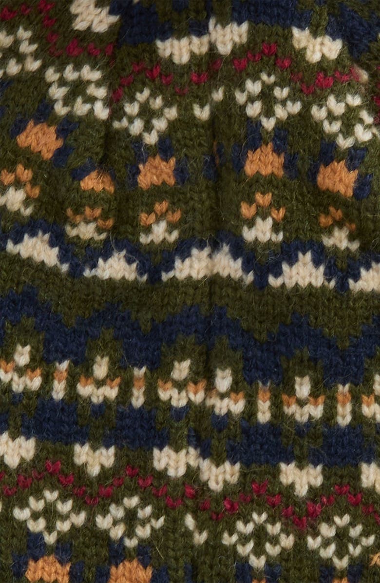 Barbour Marlow Fair Isle Beanie, Alternate, color, Olive