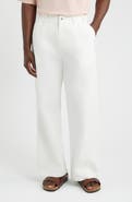 KROST Pleated Wide Leg Cotton Twill Trousers