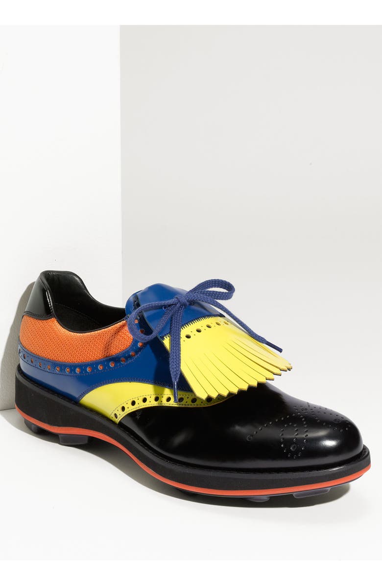 Prada Kilted Plain Toe Oxford, Main, color,