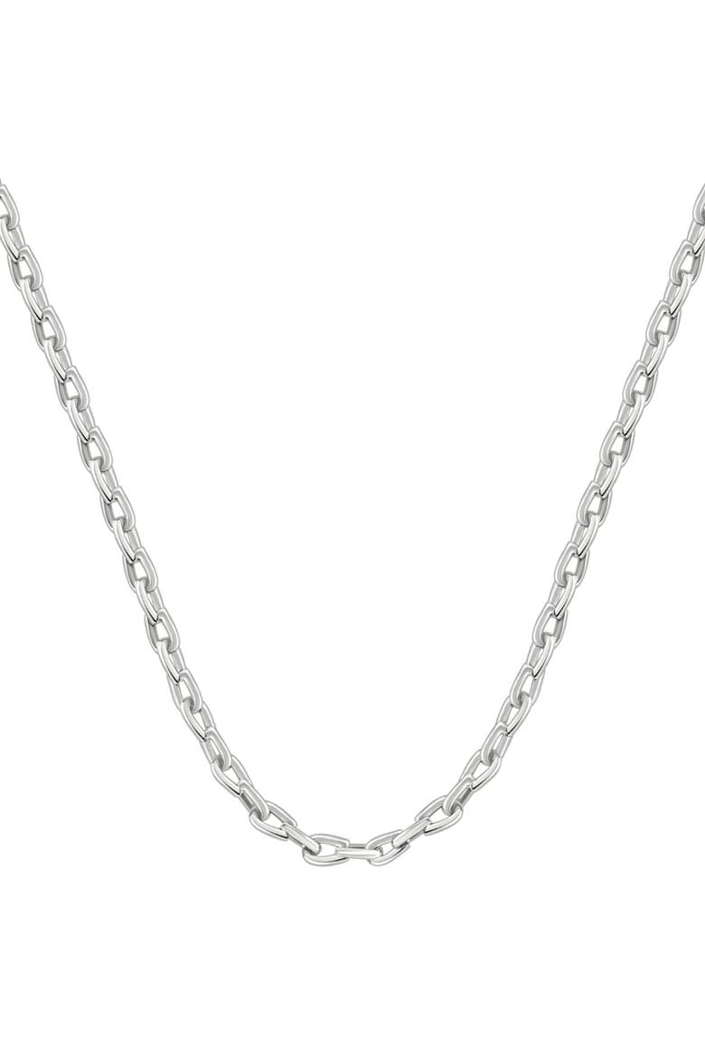 Men's Polished Steel Single Tone Clasp 6mm Flexible Link  24" Chain, Main, color, Stainless Steel