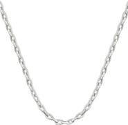 Bliss Diamond Men's Polished Steel Single Tone Clasp 6mm Flexible Link  24" Chain