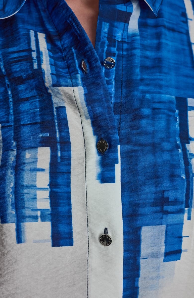 DKNY Upstate Printed Rumpled Voile Button-Up Shirt, Alternate, color,