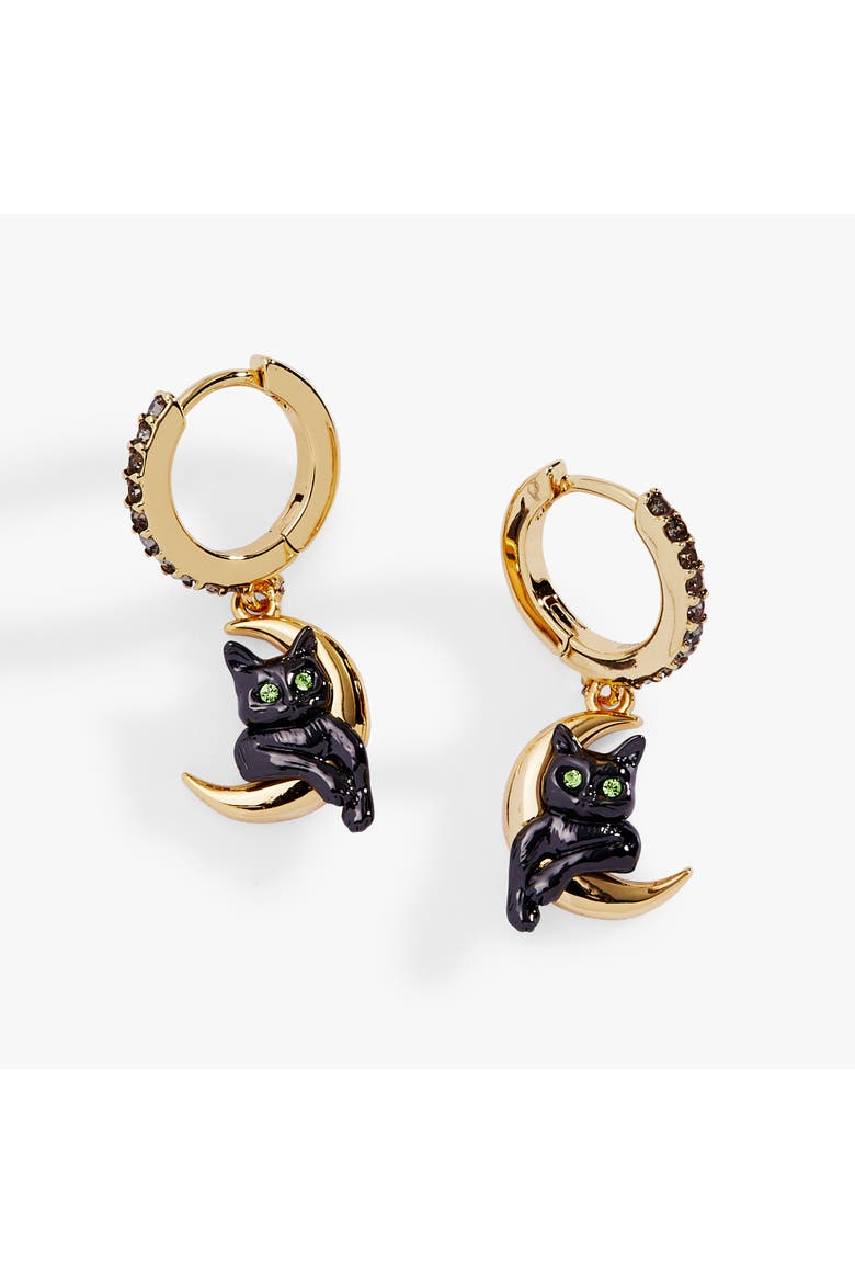 Celestial Cat Huggie Earring, Main, color, Gold