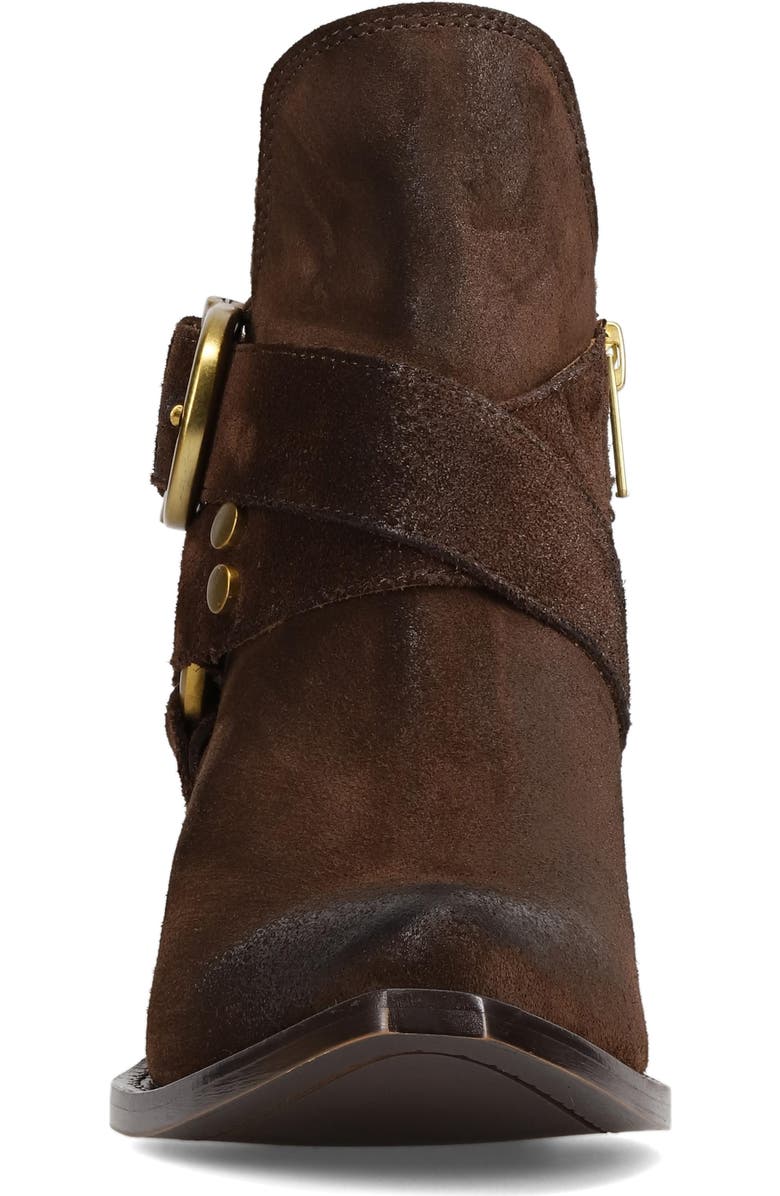 Frye Sacha Harness Bootie, Alternate, color, Chocolate