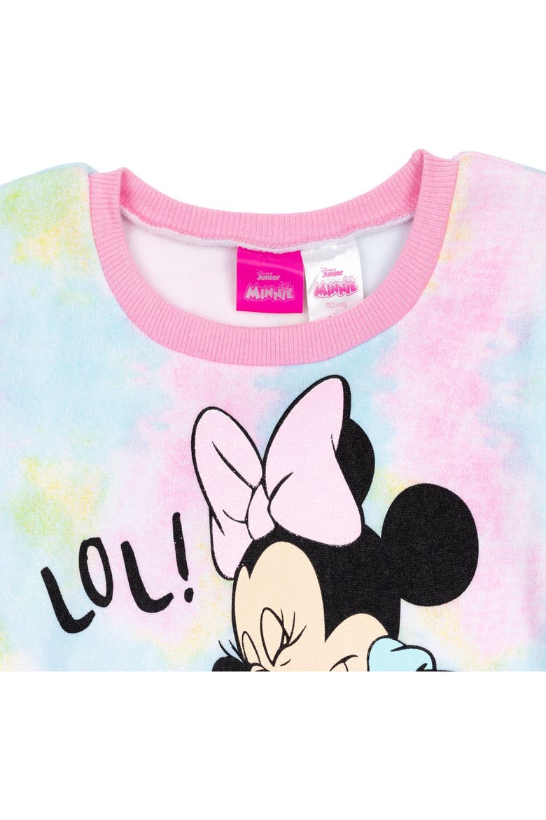 Minnie Mouse Fleece Sweatshirt and Tulle Leggings Set, Alternate, color, Minnie Tie Dye Black