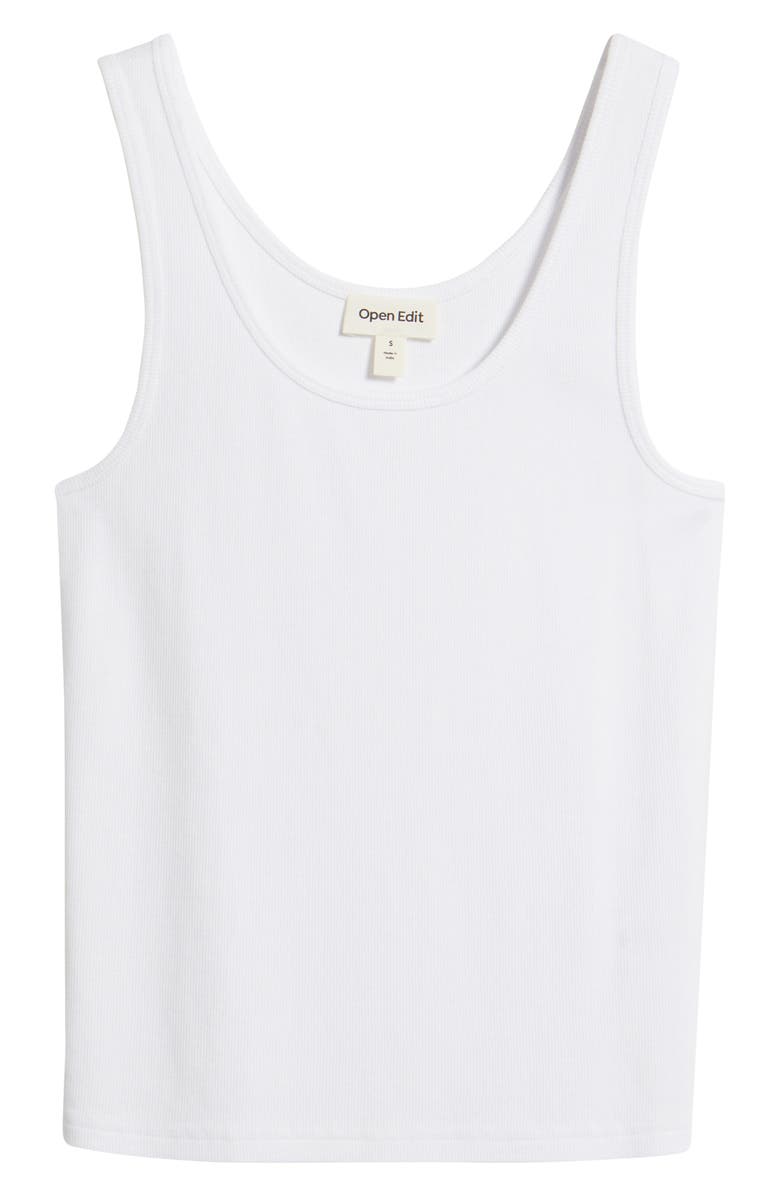 Open Edit Rib Tank, Alternate, color, White