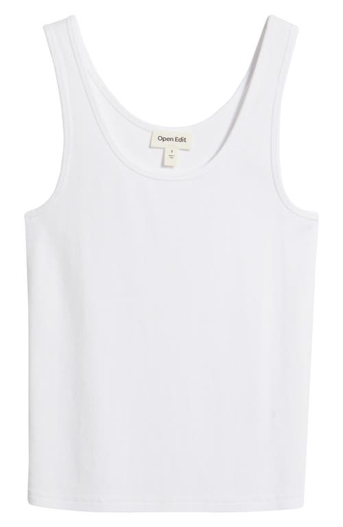 Open Edit Rib Tank In White