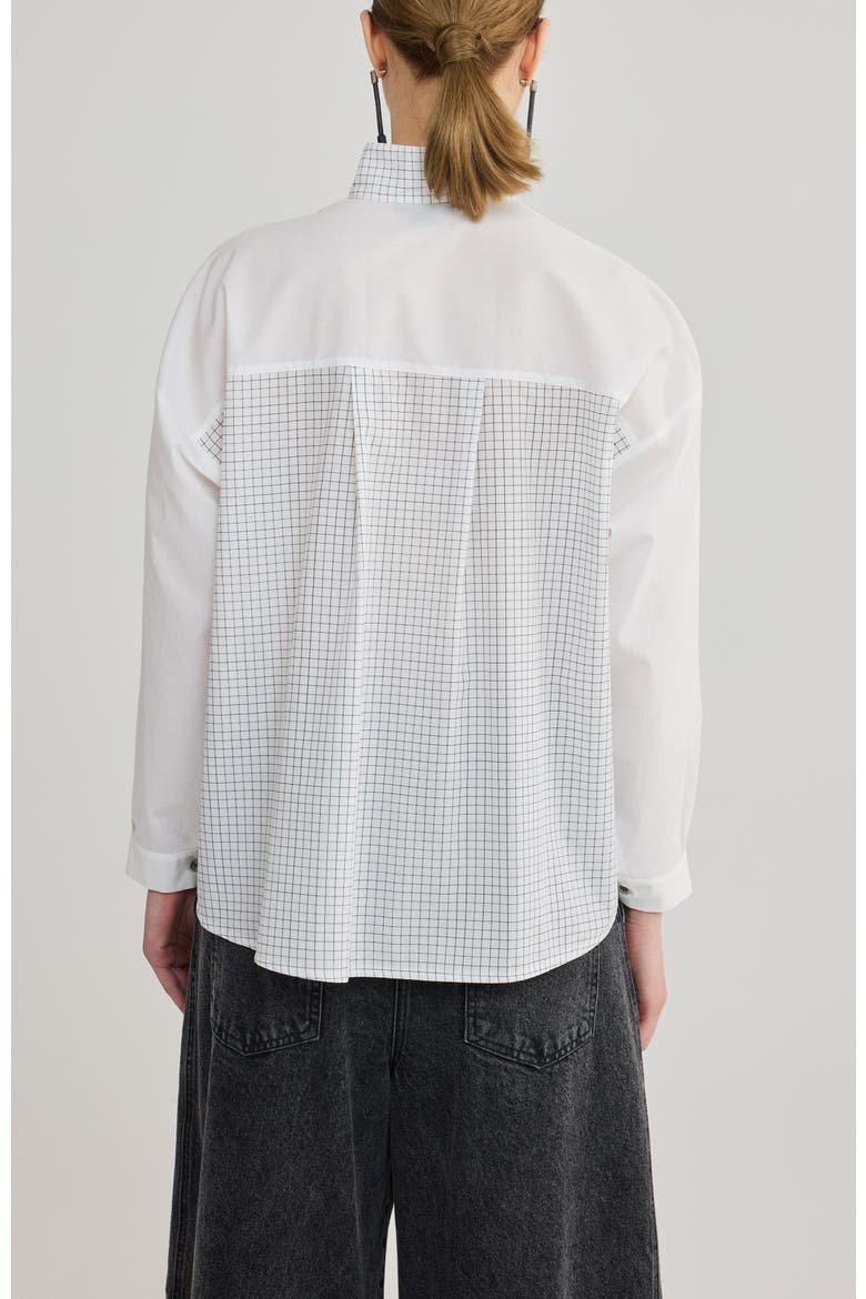 Shiloh Printed Cotton Shirt, Alternate, color, Black Print
