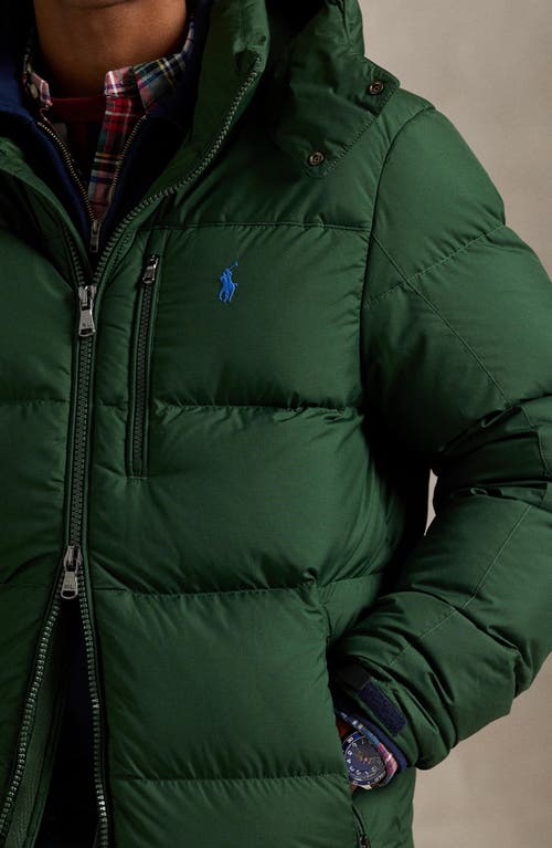 Polo Ralph Lauren The Gorham Down Jacket With Removable Hood In Green