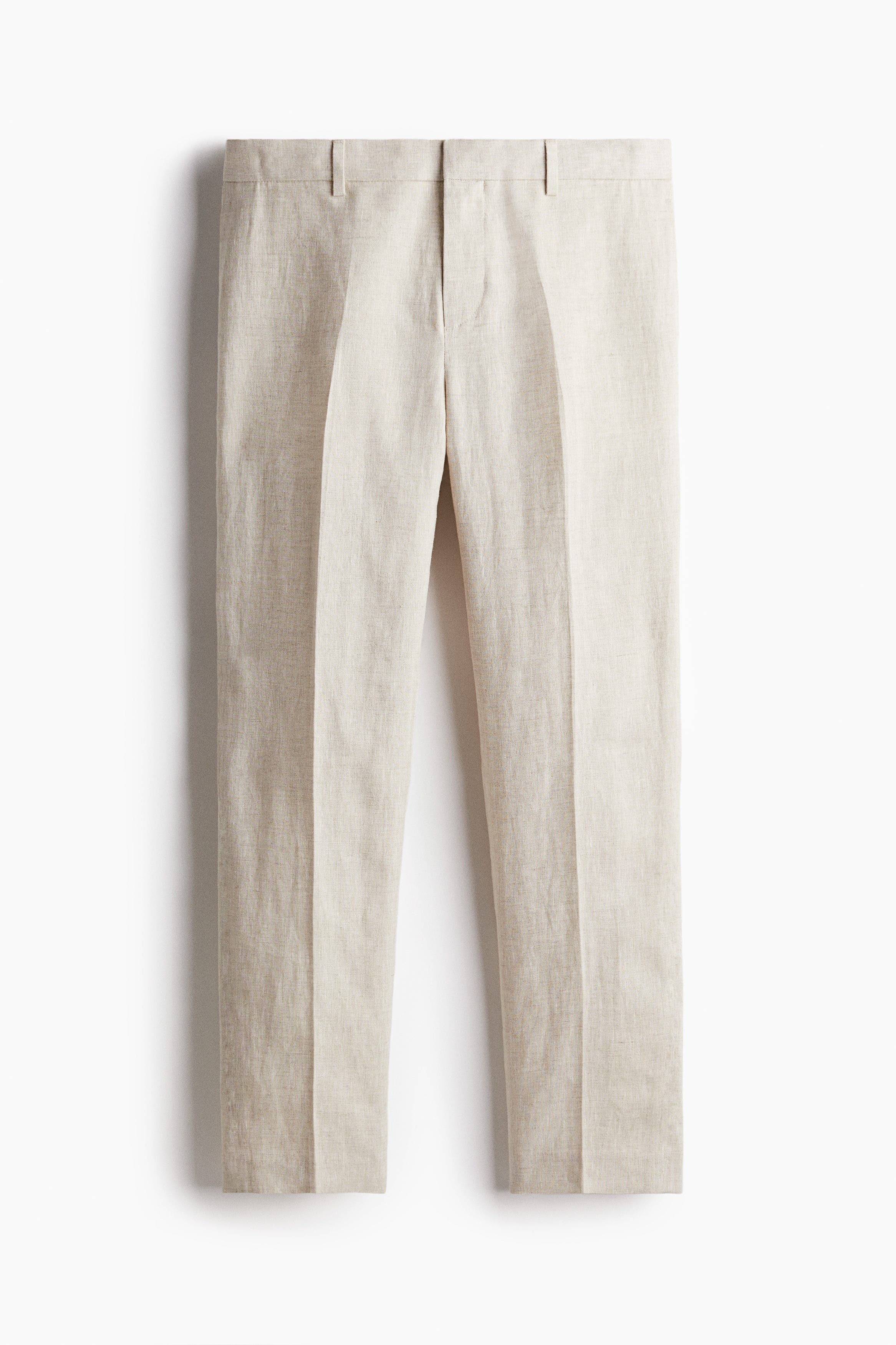 Slim-fit linen suit pants - image 3