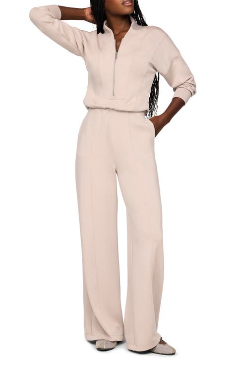 AirEssentials® Long Sleeve Shawl Collar Jumpsuit
