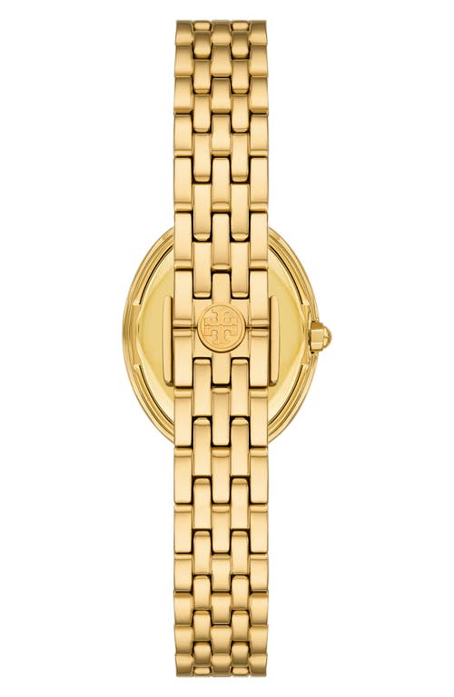Tory Burch The Oval Two-tone Bracelet Watch, 22mm X 28mm In Gold