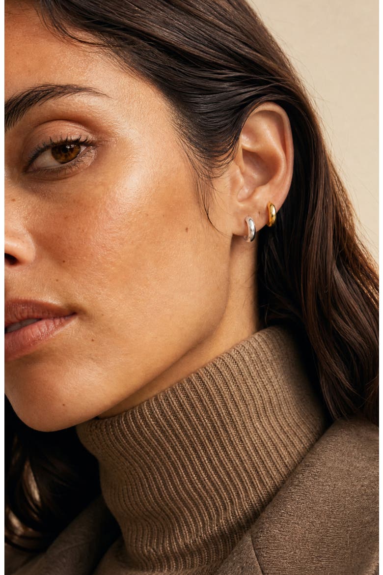Zoe Set of 4 Huggie Hoop Earrings, Alternate, color, GOLD/ SILVER