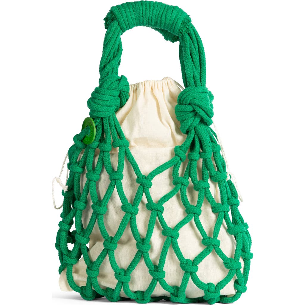 Tin Marin Trenza Macrame Net Bag In Green