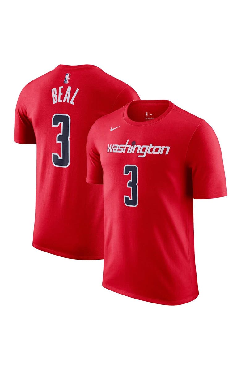 Nike Men's Nike Bradley Beal Red Washington Wizards Icon 2022/23 Name & Number T-Shirt, Main, color, 