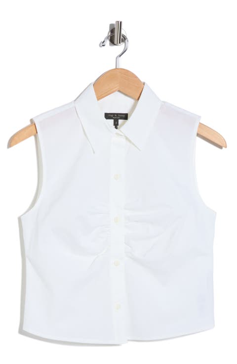 Ginny Poplin Sleeveless Shirt