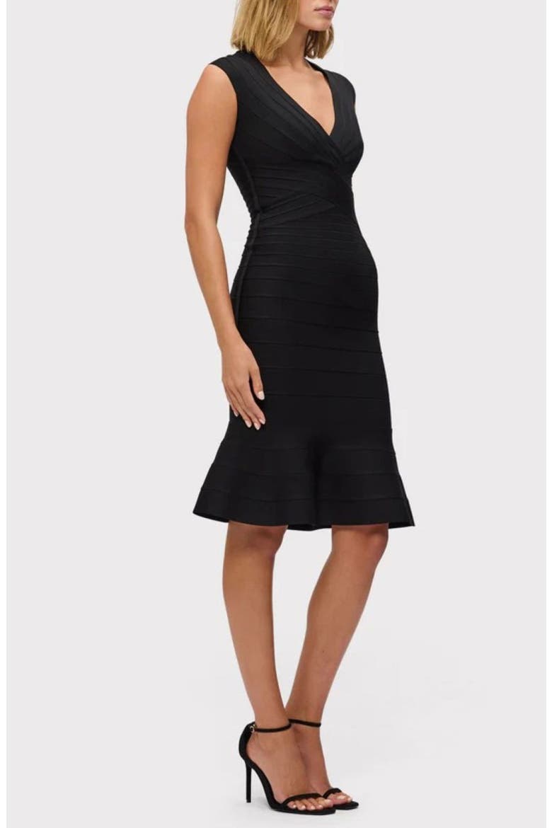 The Sophie Bandage Dress, Alternate, color, BLACK