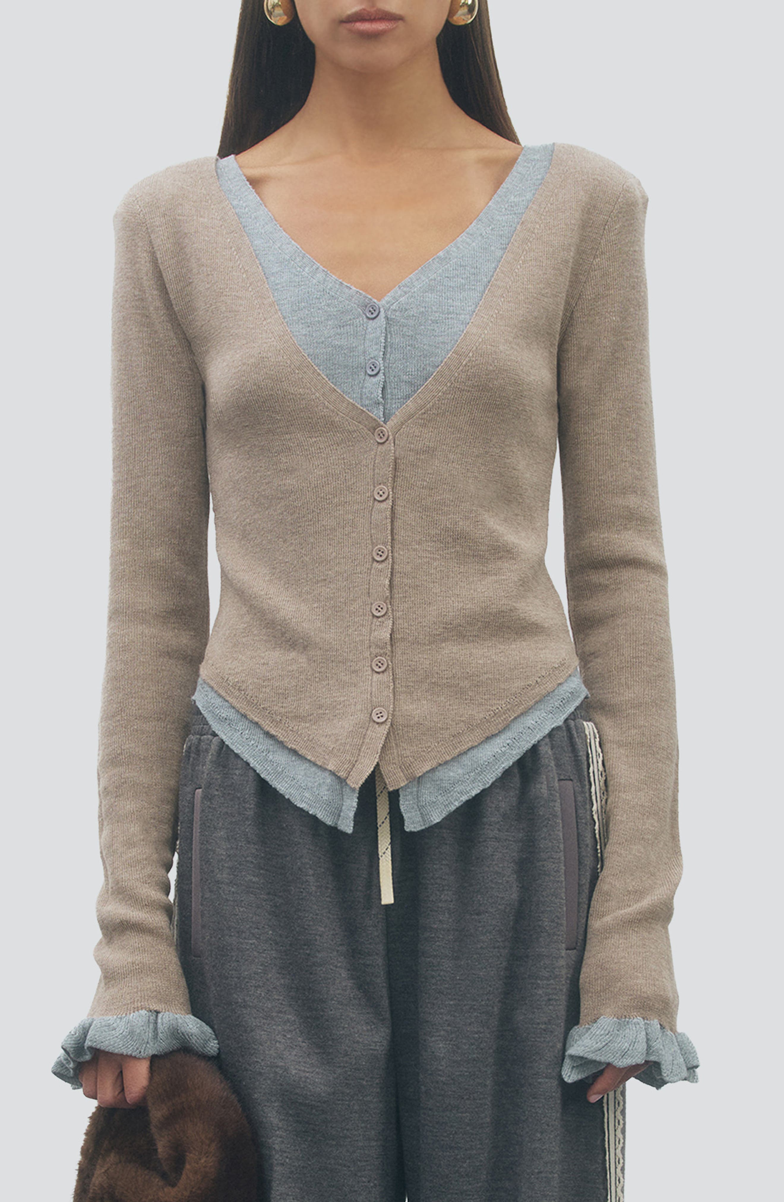selected BEIGE HEATHER GREY