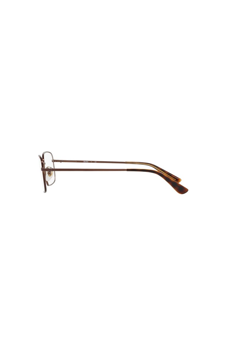 54mm Rectangle optical glasses, Alternate, color, Brown