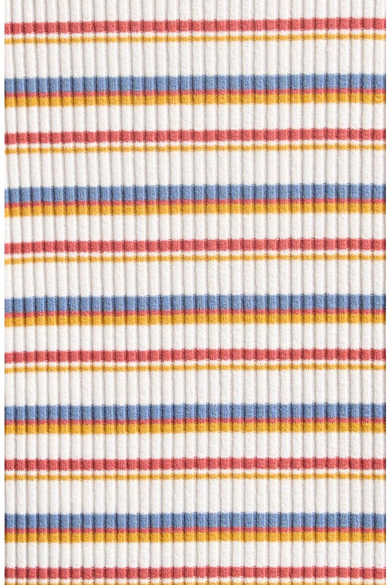 Kids' Stripe Rib T-Shirt, Alternate, color, IVORY