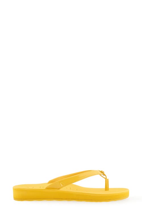 Aerosoles Jace Flip Flop In Yellow Freesia