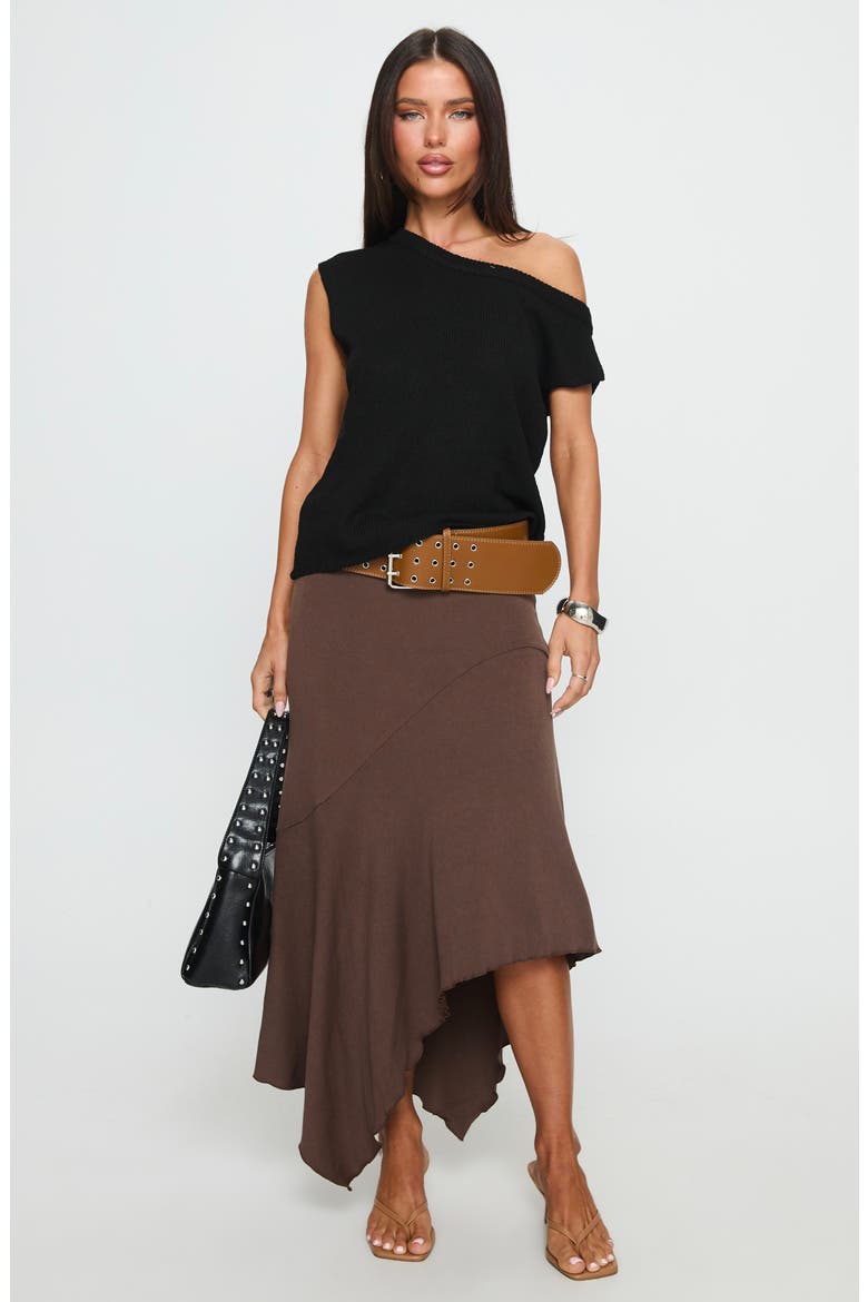 Ashfield One-Shoulder Sweater, Alternate, color, BLACK