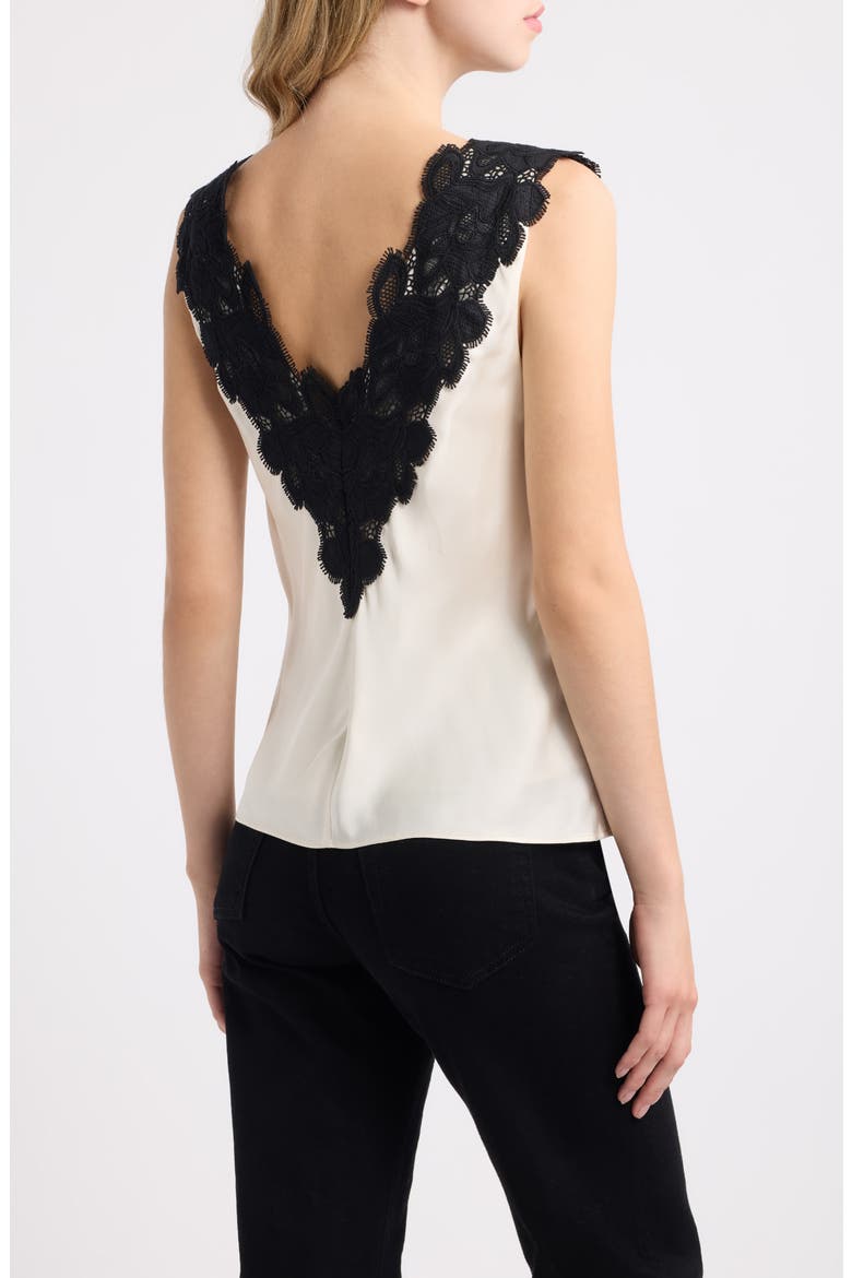 Celeste Lace Trim Cami, Alternate, color, OFF WHITE