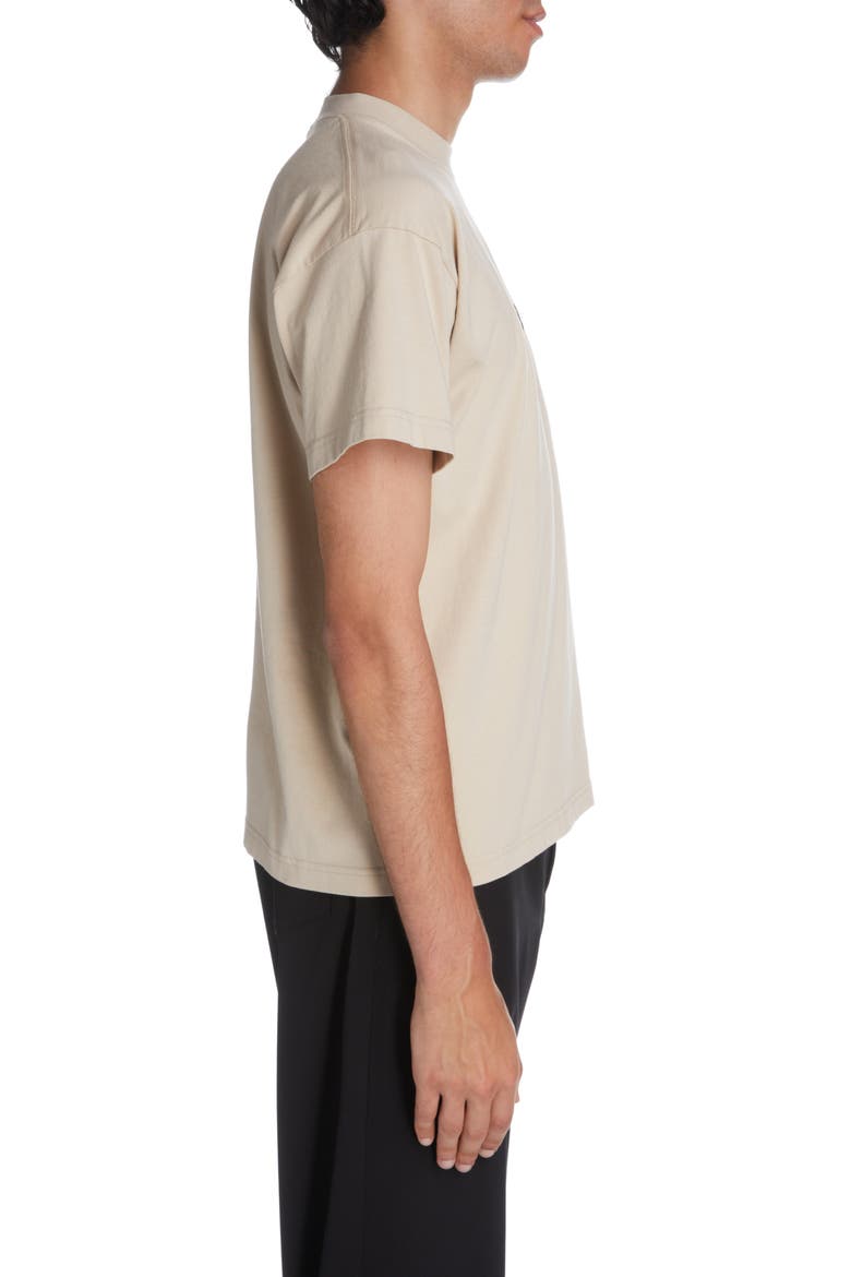 Men's License Logo Cotton T-Shirt, Alternate, color, BEIGE/ BLACK