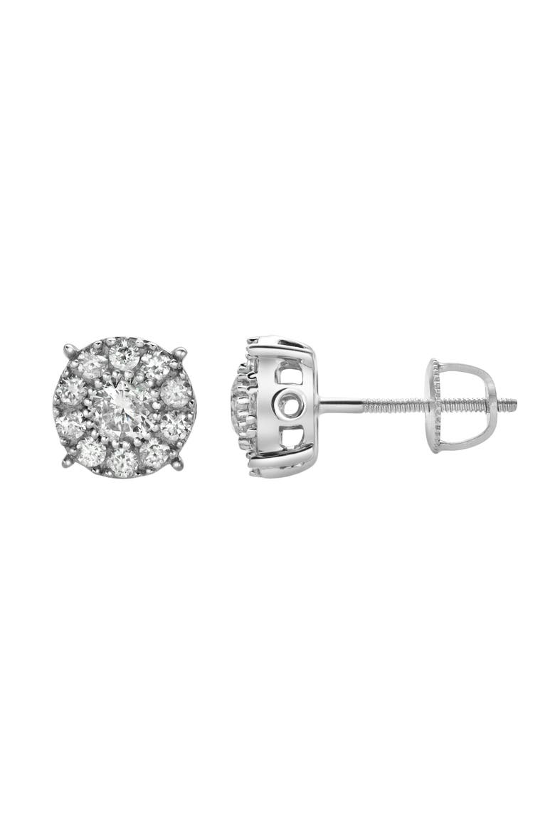 RShack 14K Gold Diamond Stud Earrings - 0.78ct., Alternate, color, 14K White Gold