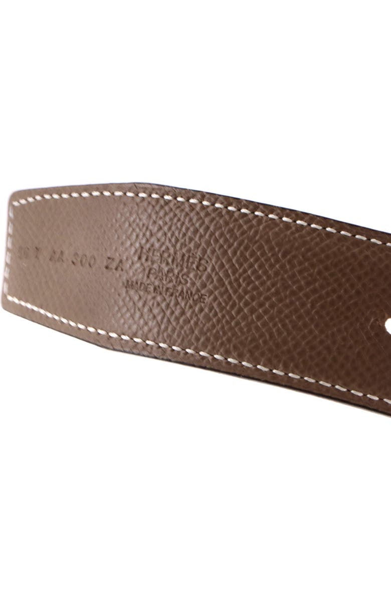 Pre-Owned Hermes H Au Carre Reversible Belt Leather Medium, Alternate, color, Gray