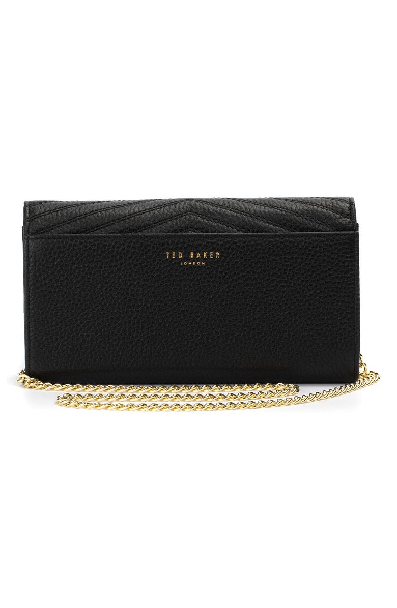 Ted Baker London Laiiney Quilted Wallet on a Chain, Alternate, color,