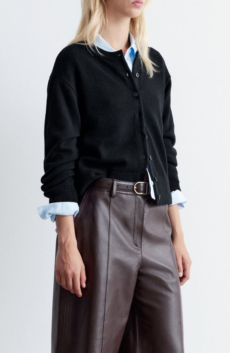 & Other Stories Wool & Cotton Cardigan, Alternate, color, Black