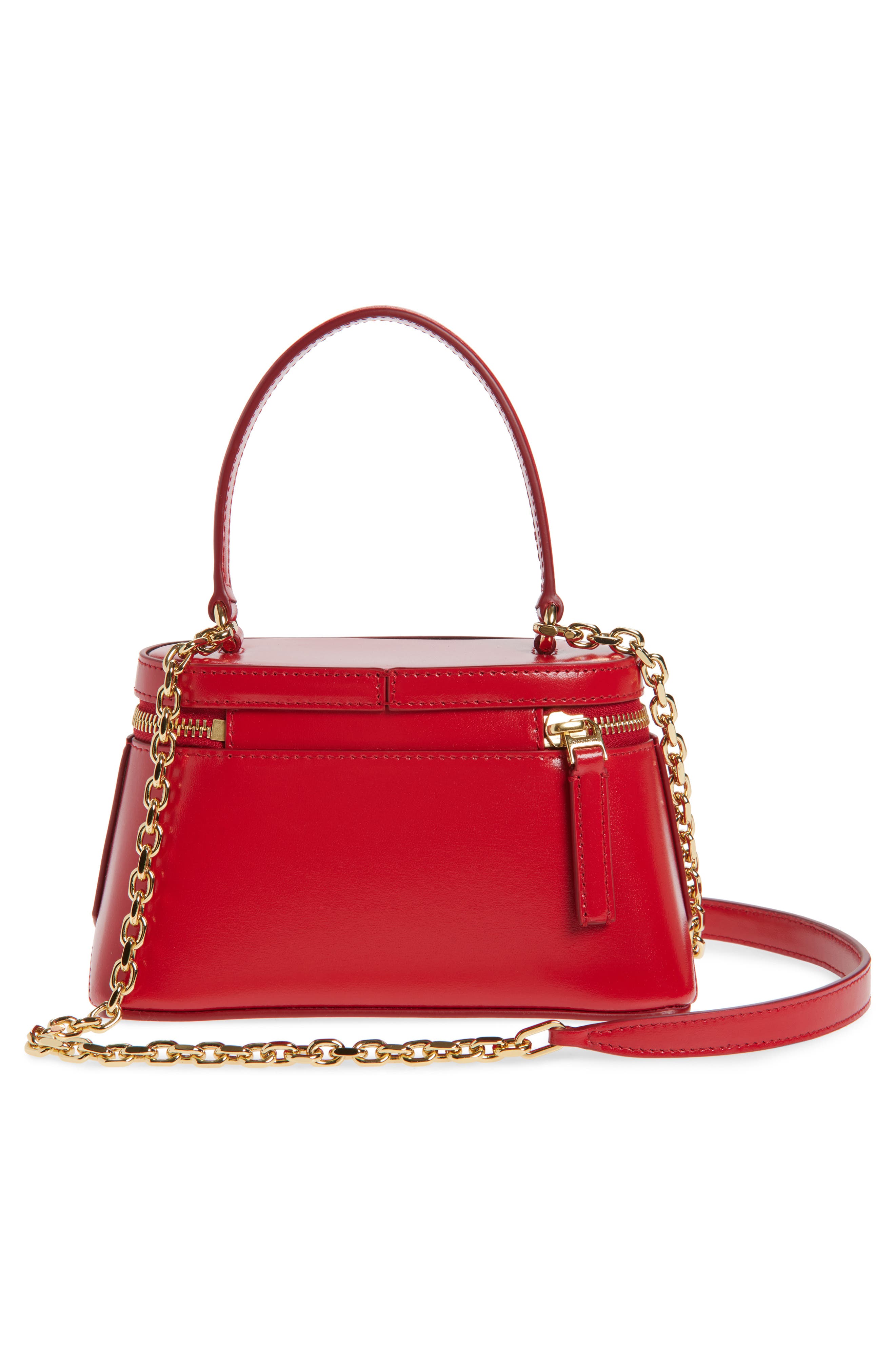 Mini Antigona Vanity Leather Handbag, Alternate, color, 640-VERMILLON