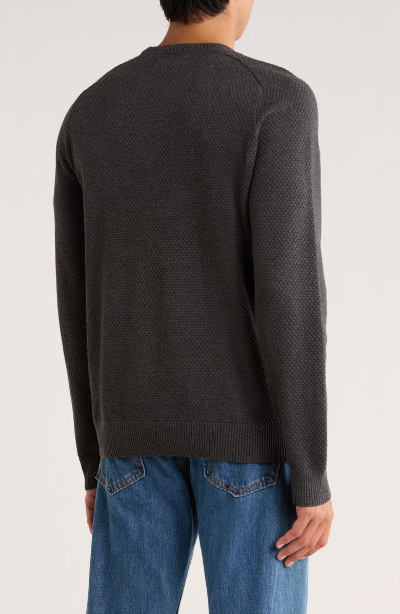 Original Penguin Bubble Stitch Crewneck Sweater, Alternate, color, Charcoal Heather