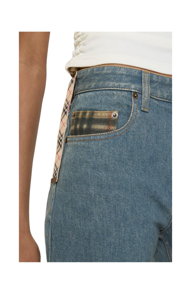 Burberry Mid-rise Straight Jeans, Alternate, color, Mid Blue