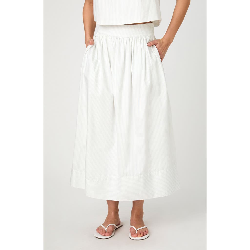Shop French Connection Pinstripe Cotton Poplin Skirt