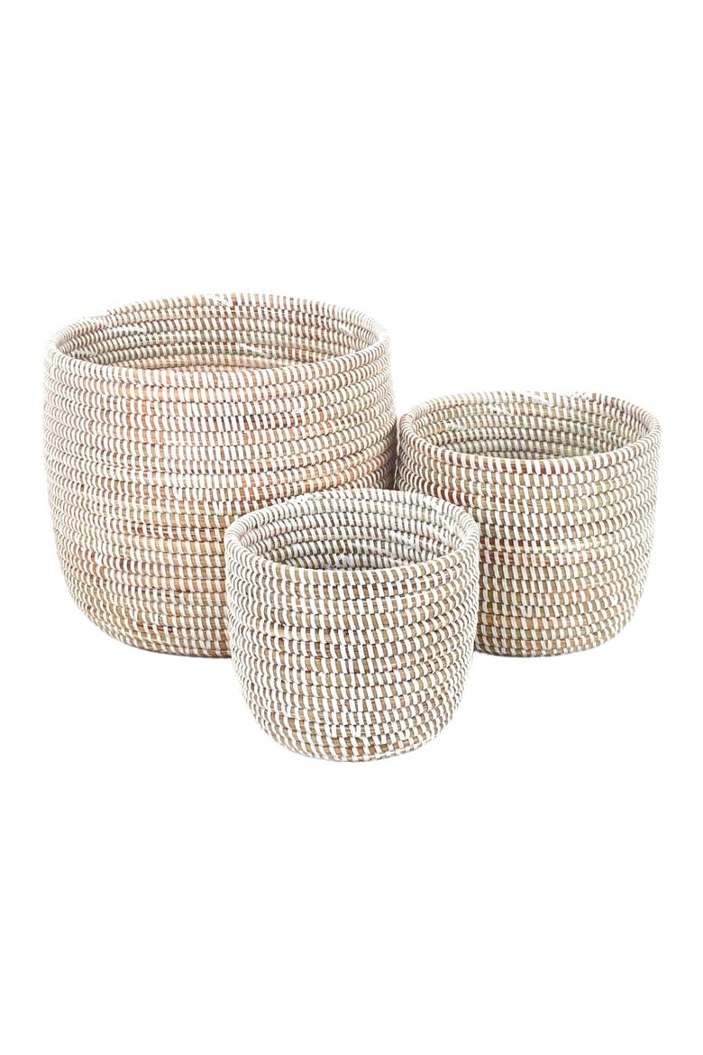 Catch-All / Planter Basket Monochrome, Alternate, color, White