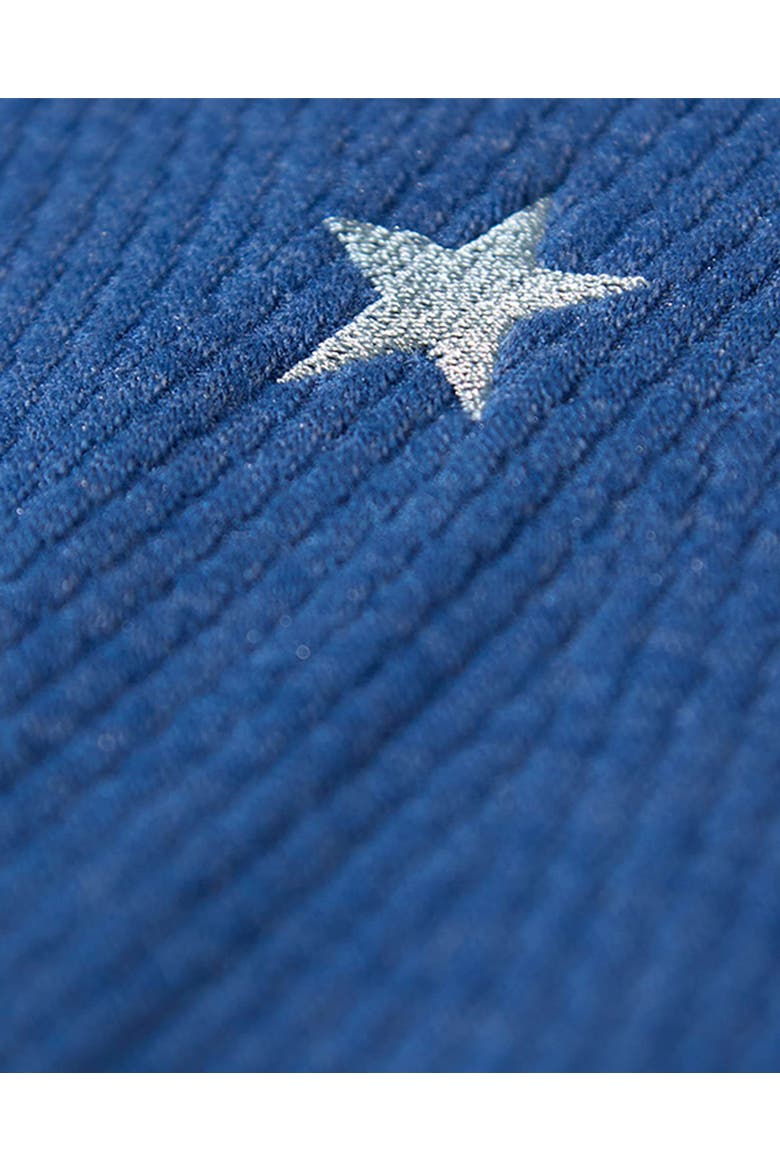 Baby Picot-Trim Textured Footie, Alternate, color, Navy