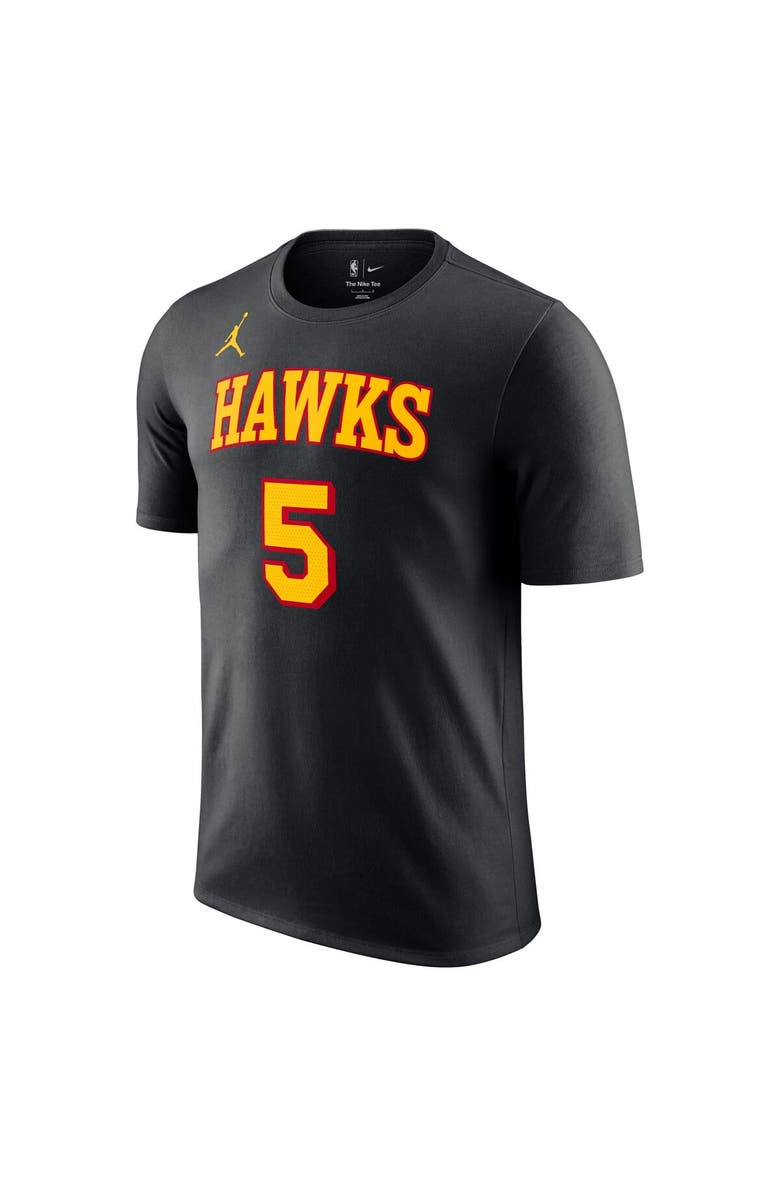 Jordan Brand Men's Jordan Brand Dejounte Murray Black Atlanta Hawks 2022/23 Statement Edition Name & Number T-Shirt, Alternate, color, 