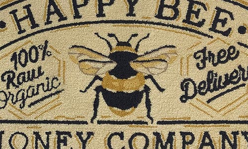 R16 Home Honey Company Tufted Doormat In Cream Black