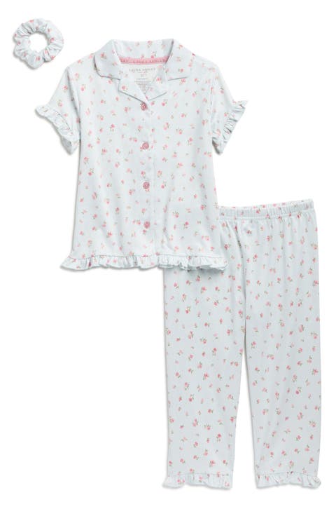Kids' Velour Two-Piece Pajamas & Scrunchie Set (Little Kid)
