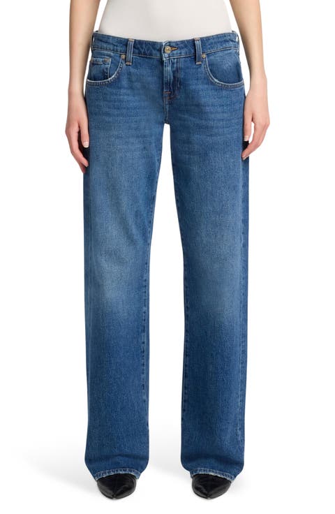 パンツ 7 FOR ALL MANKIND Women Straight Pants JSSTC100JA MIDBLUE Kimmie Straight In Dulce | 7 For All Mankind