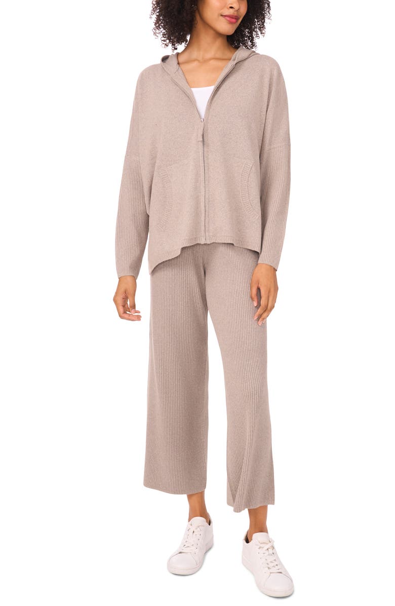 Halogen<sup>®</sup> Rib Knit Hoodie, Alternate, color, Hemp