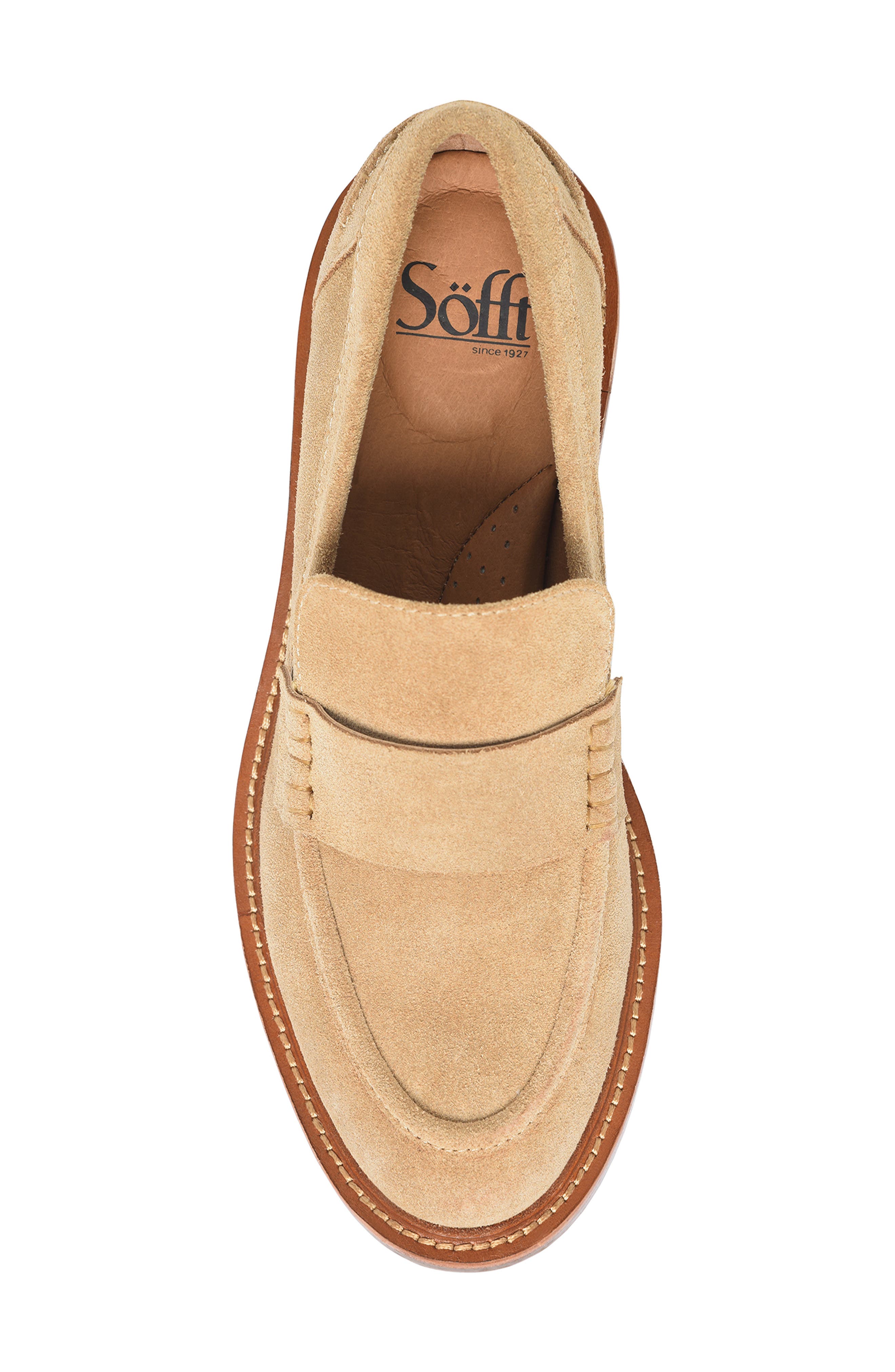 Söfft Meryl Water Resistant Loafer, Alternate, color, Sand